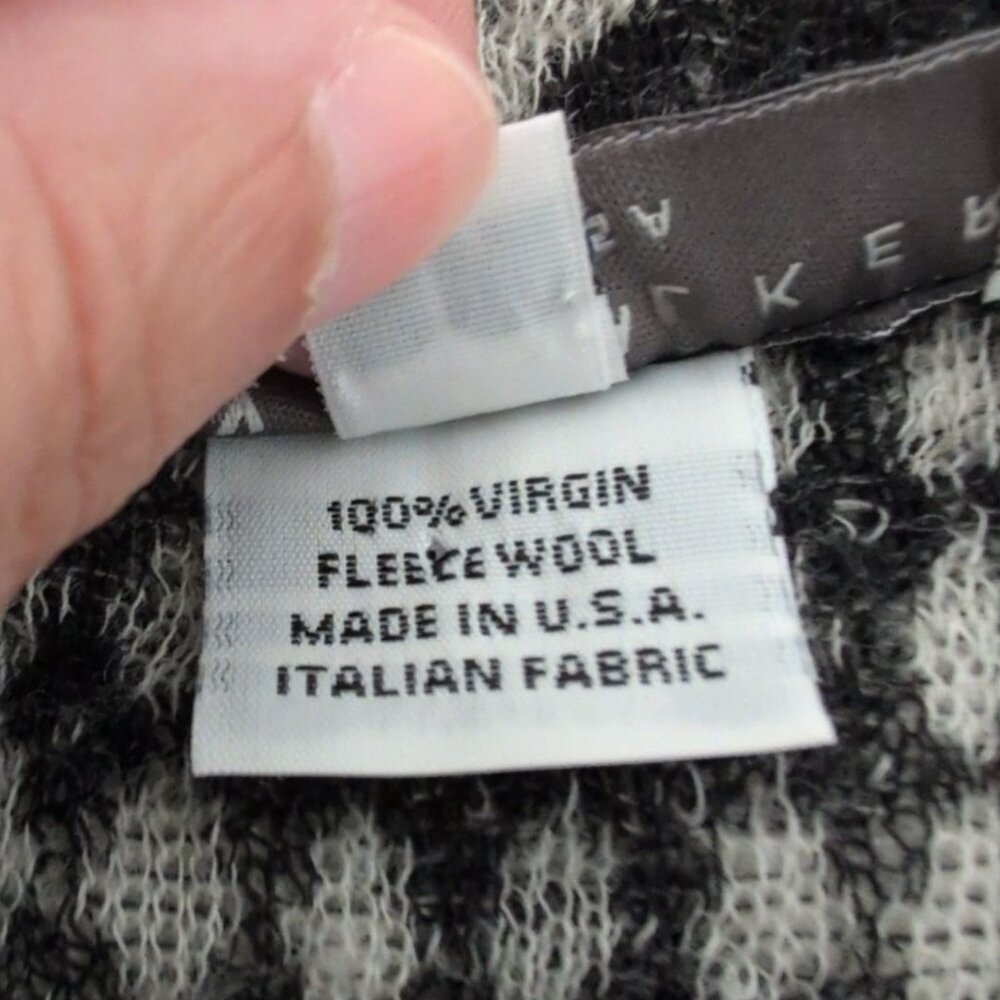 Bryn Walker Houndstooth Vest Womens Size Large Fleece Wool Gray Lagenlook Artsy - Picture 9 of 10